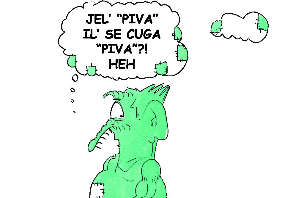 Strip panel: Jel' piva il' se cuga piva