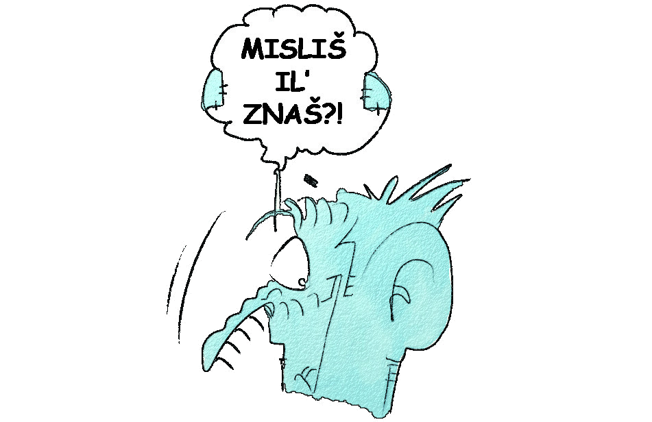 Strip panel: Misliš il' znaš, druga varijanta